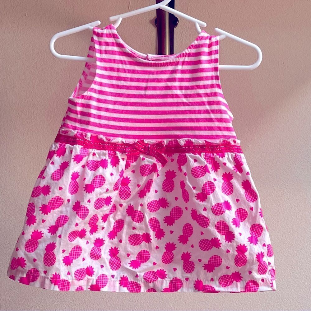 Baby girls pink pineapple summer dress